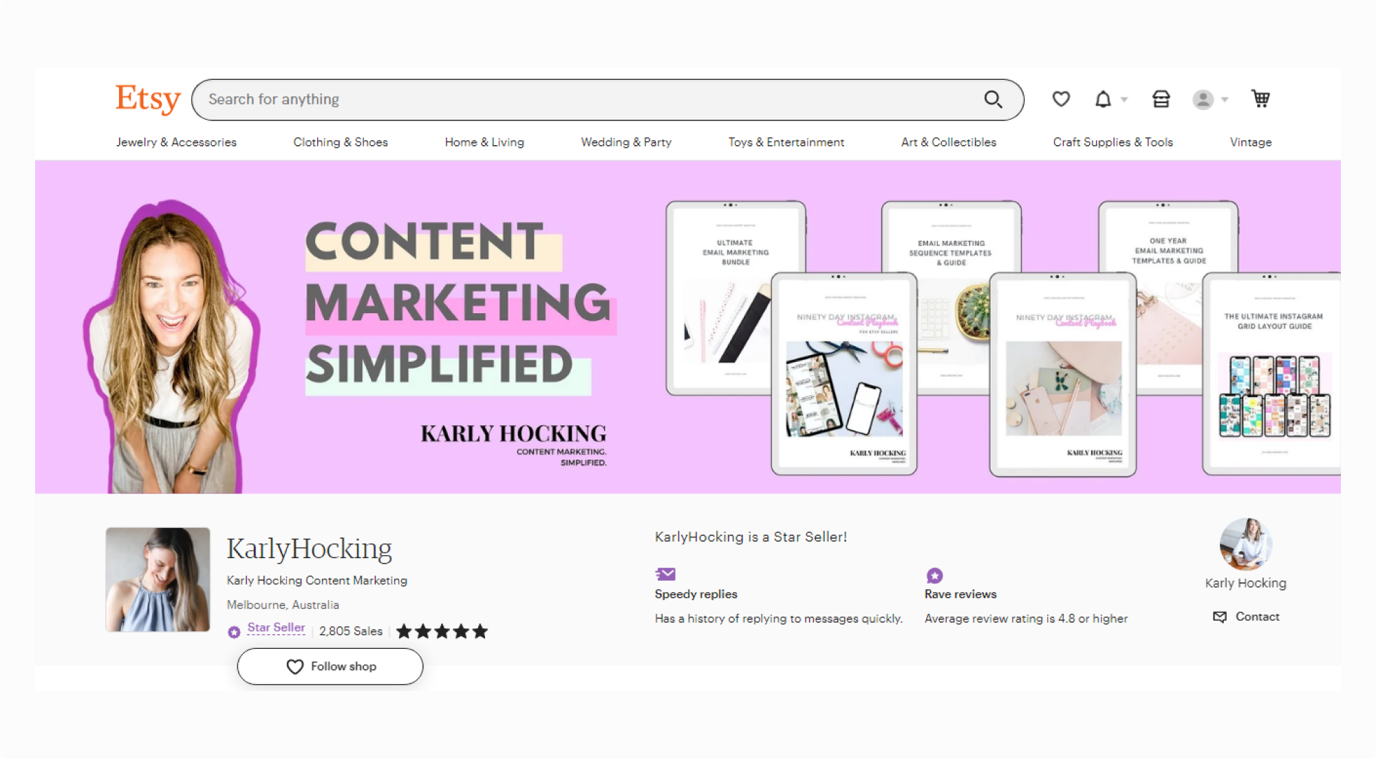 Etsy Seller Interview with Karly of KarlyHocking